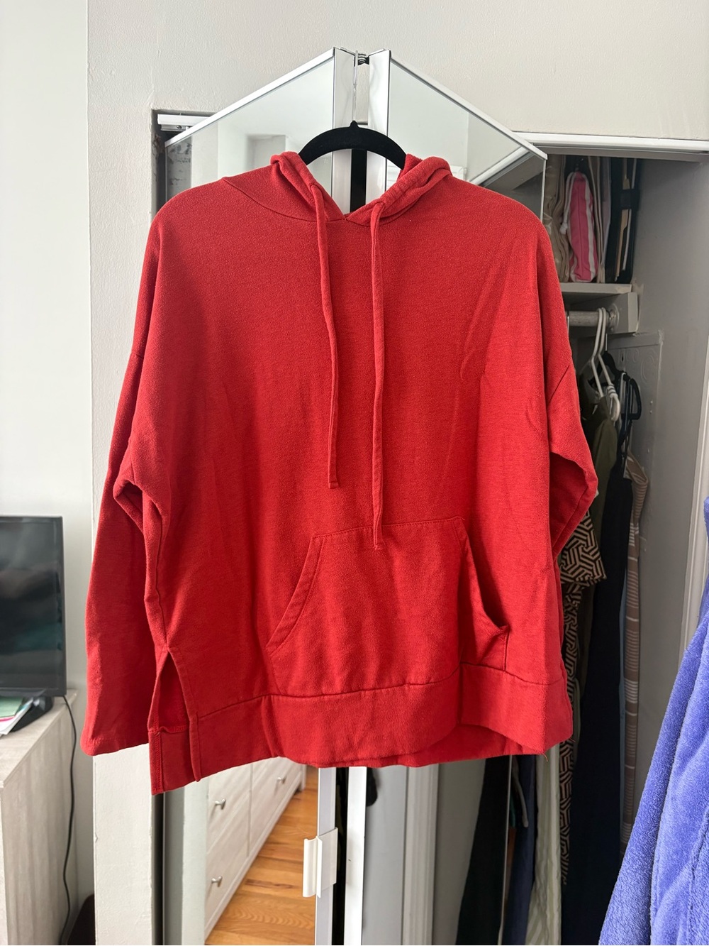 Cozy Red Hooded Sweatshirt
